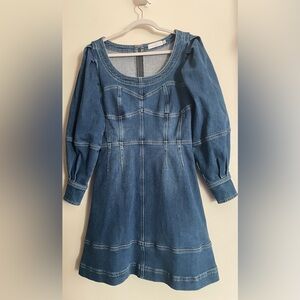 JONATHAN SIMKHAI LONG SLEEVE DENIM DRESS
